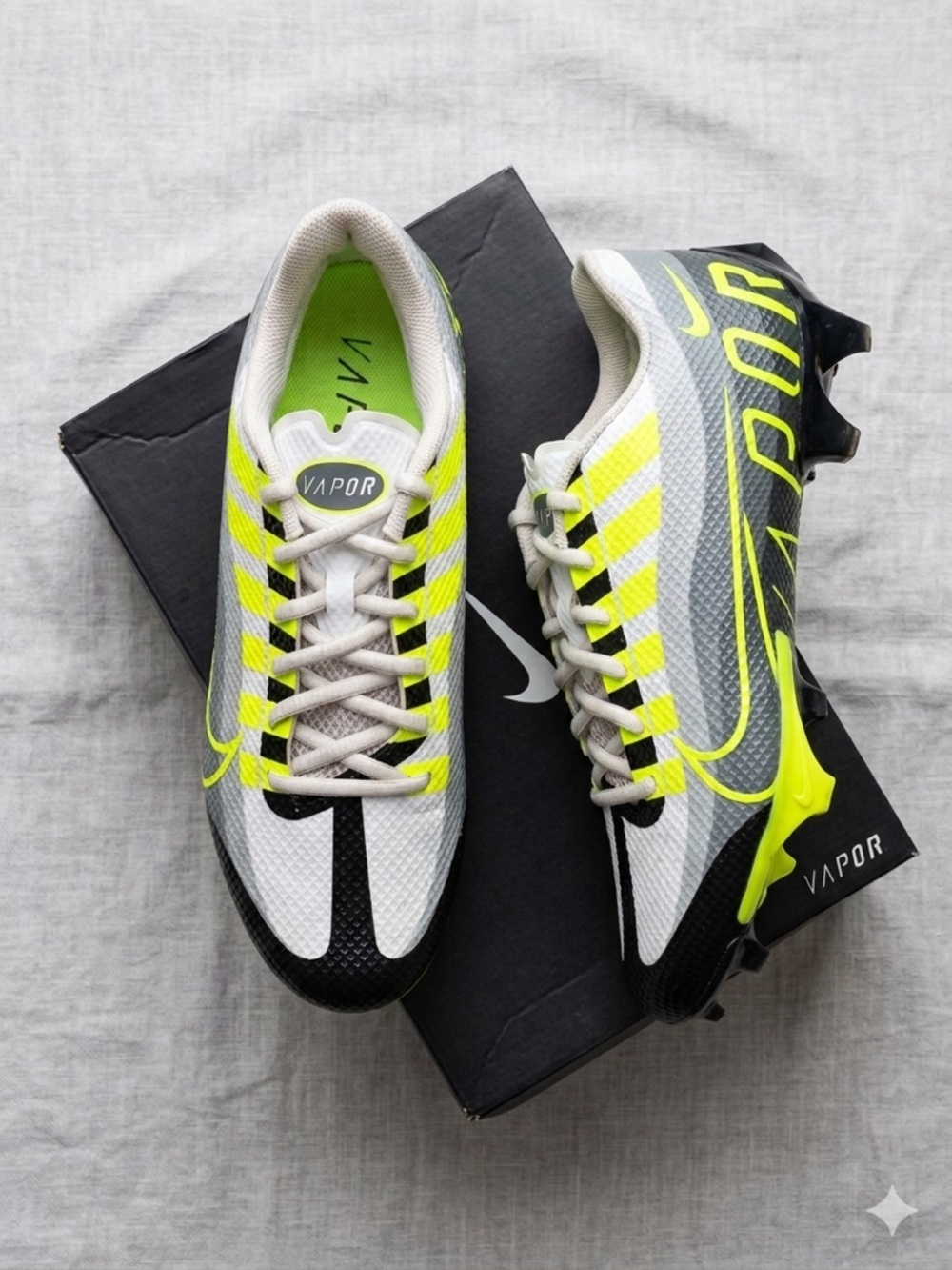 Nike Vapor Soccer Cleats - White, Neon Yellow, Black